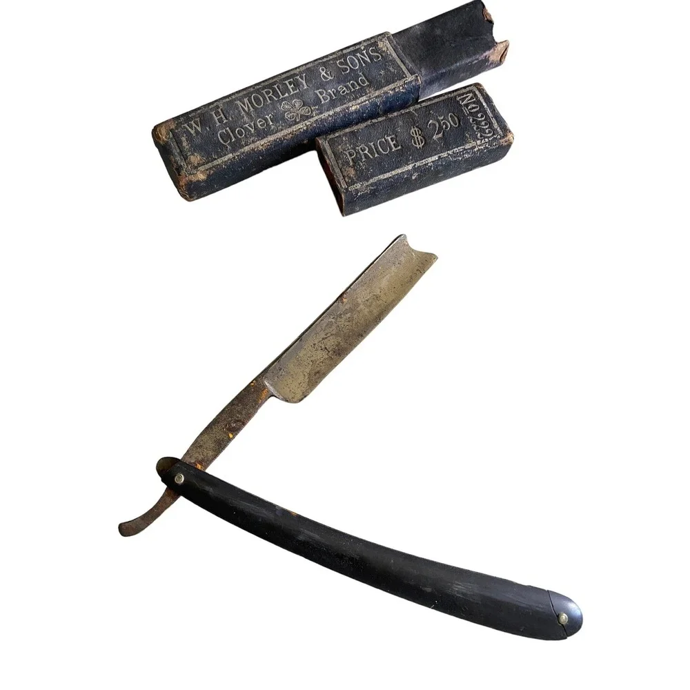 Vintage W.H.‎ Morley & Sons Clover Brand Straight Razor Made in Germany